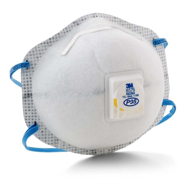 3M Particulate Respirator 8576, P95, with Nuisance Level Acid Gas Relief, 10PK 7000002061